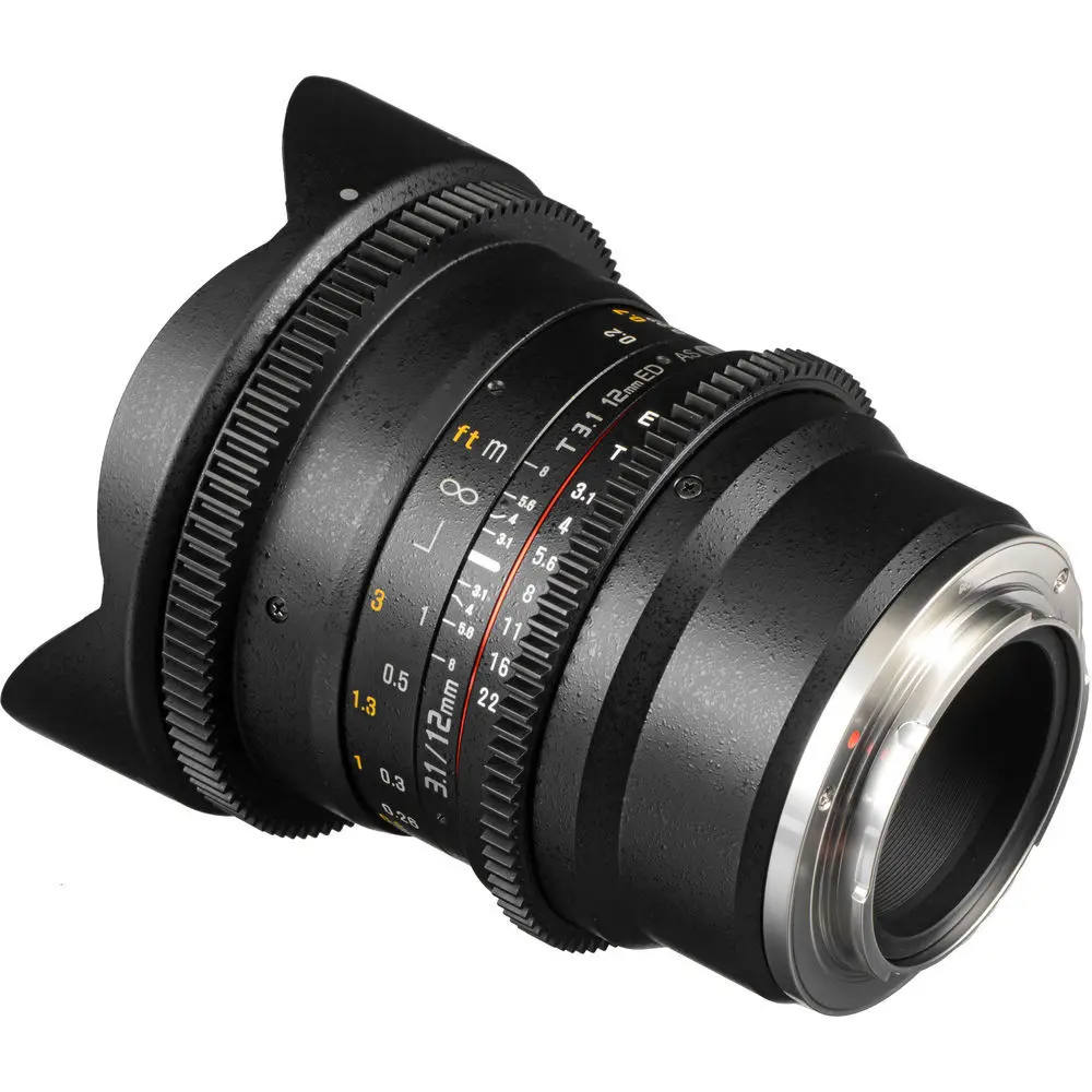 2. Samyang 12mm T3.1 VDSLR ED AS NCS Fisheye (Sony E) Lens