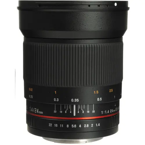 1. Samyang 24mm f/1.4 ED AS UMC (Sony E-mount) Lens