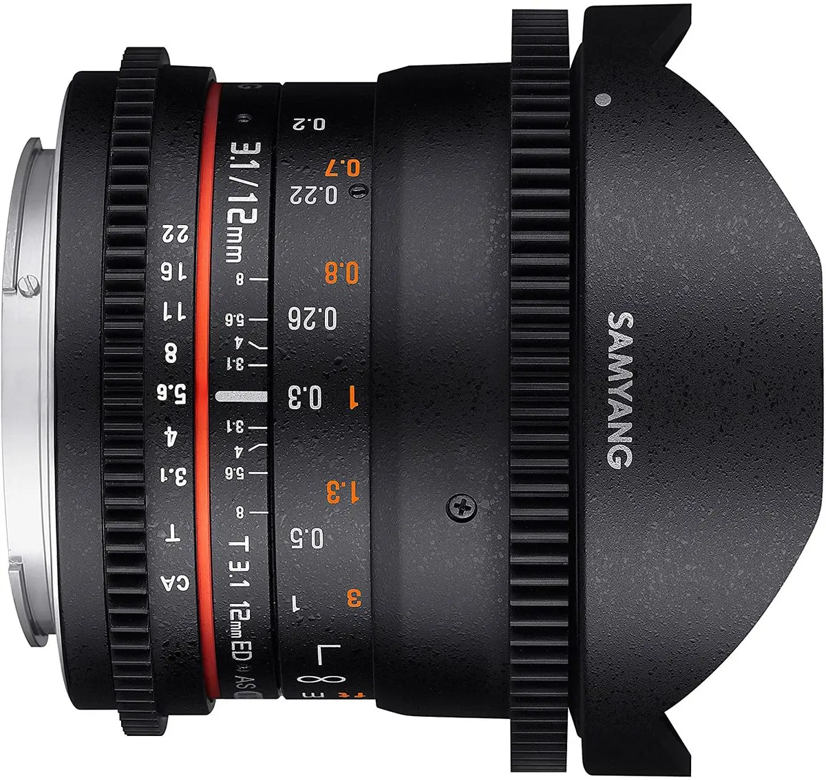 1. Samyang 12mm T3.1 VDSLR ED AS NCS Fisheye (Fuji X) Lens