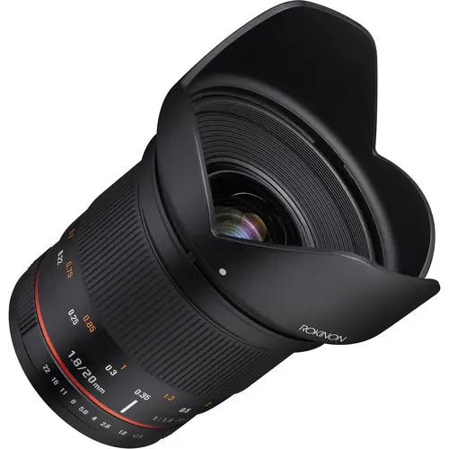 1. Samyang 20mm F1a.8 ED AS UMC (Sony E) Lens