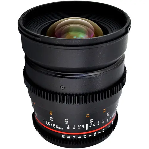 1. Samyang 24mm T1.5 ED AS UMC VDSLR (Sony E-Mount) Lens