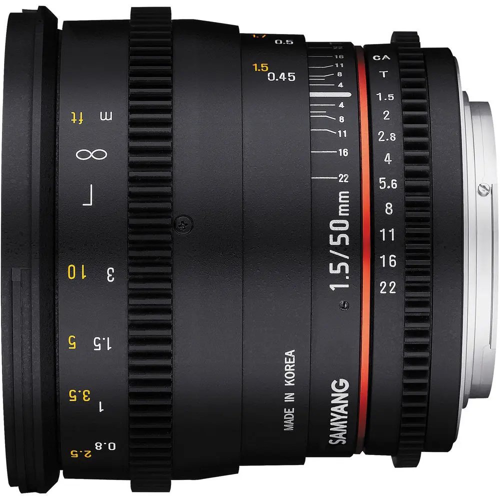 2. Samyang 50mm T/1.5 AS UMC CINE 50 T1.5 Lens for Nikon