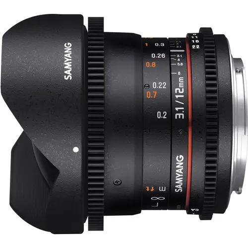 1. Samyang 12mm T3.1 VDSLR ED AS NCS Fisheye Lens for Canon