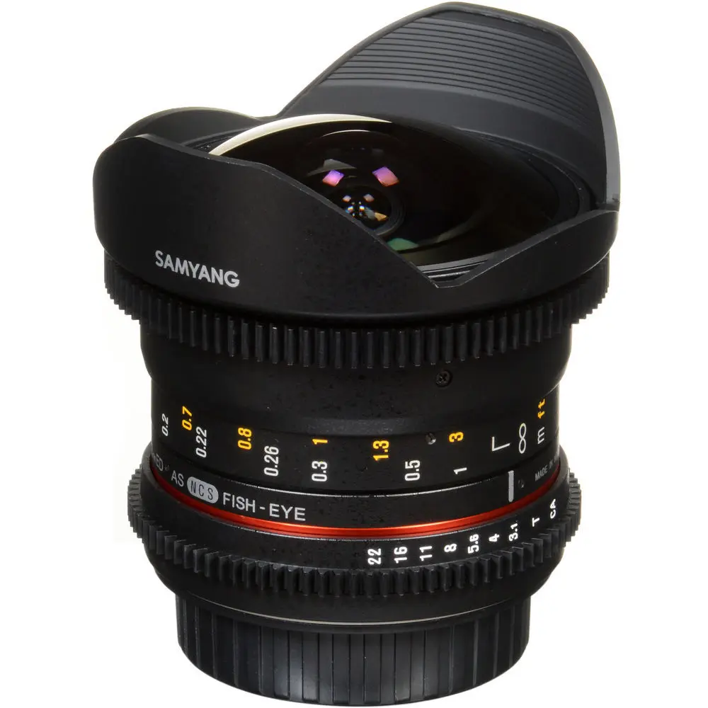 5. Samyang 12mm T3.1 VDSLR ED AS NCS Fisheye Lens for Canon
