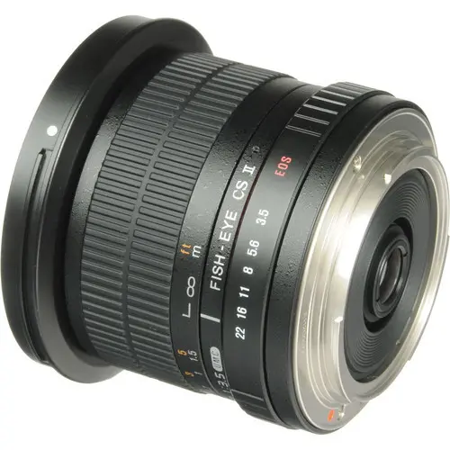 2. Samyang 8mm f/3.5 Fish-eye CS Lens for Canon + Hood