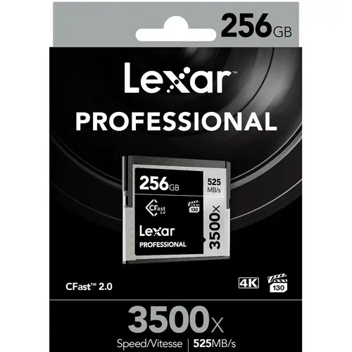2. Lexar 256GB Professional 3500x CFast 2.0