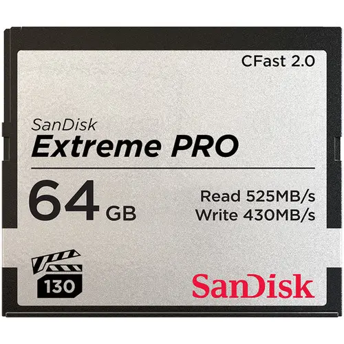 Main Image Sandisk Extreme Pro 64GB CFast 2.0 525mb/s