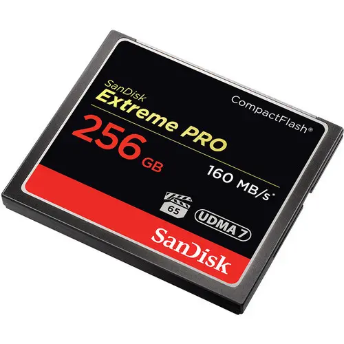 2. Sandisk 256GB Extreme Pro 160MB/s CF