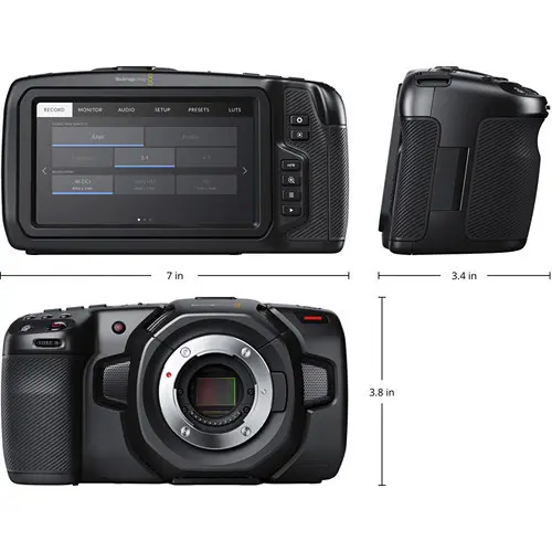 4. Blackmagic Pocket 4K Cinema Camera (Body) Camera