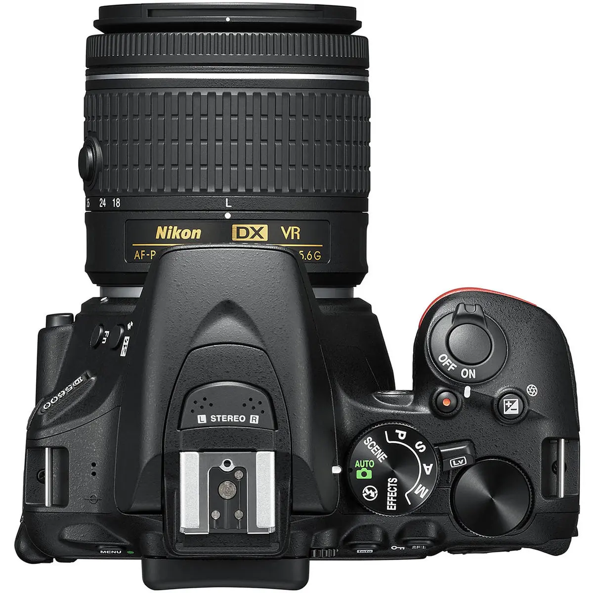 4. Nikon D5600 AF-P 18-55 VR Kit WiFi NFC FullHD 24.2MP Camera Black