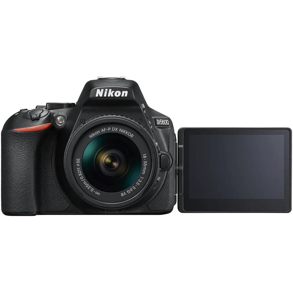 6. Nikon D5600 AF-P 18-55 VR Kit WiFi NFC FullHD 24.2MP Camera Black