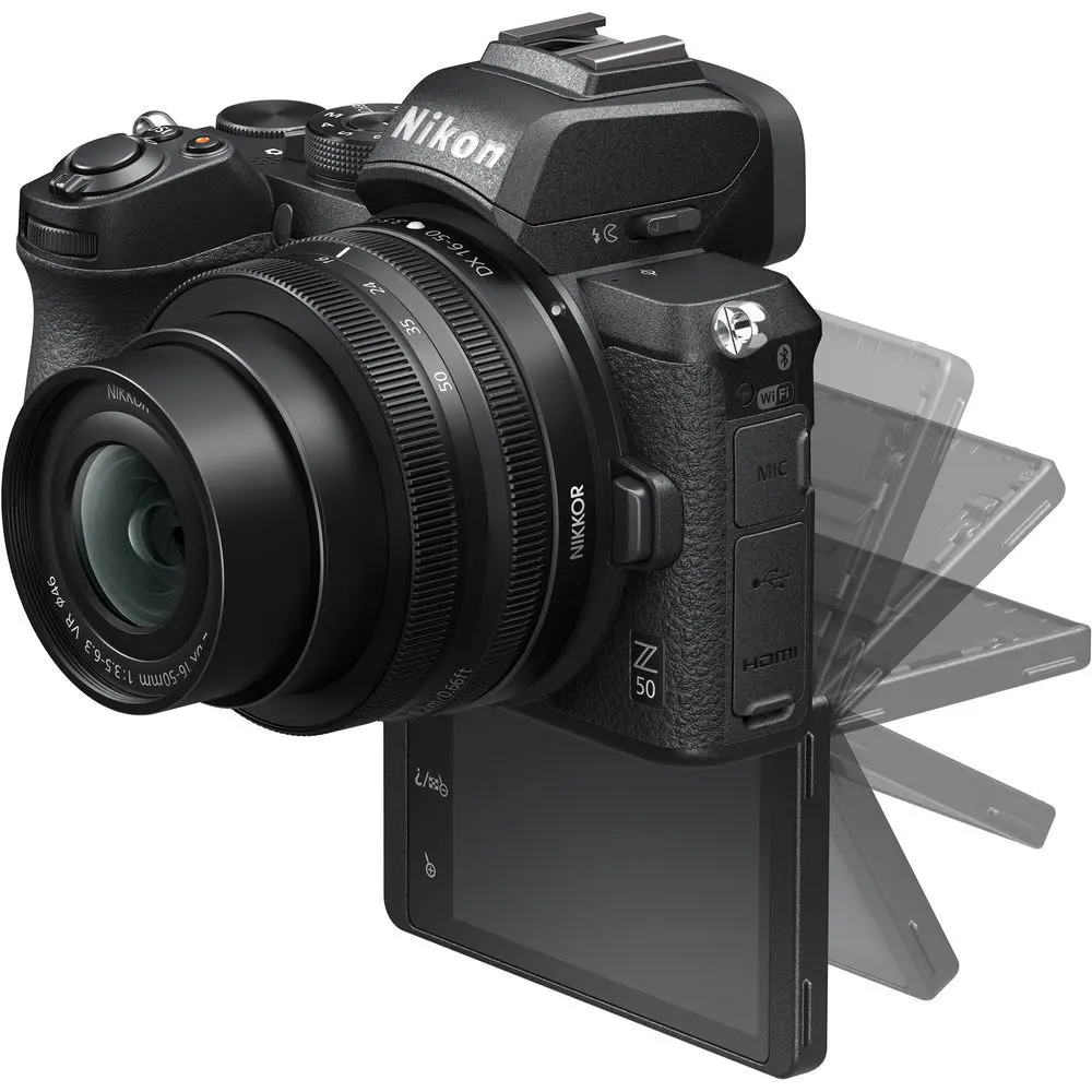 8. Nikon Z50 Kit twin lens kit (16-50)(50-250) 20.9MP Mirrorless Digital Camera