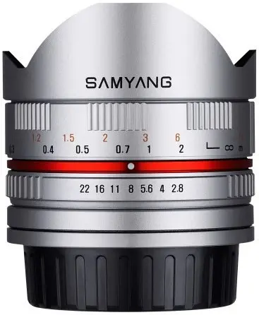 Main Image Samyang 8mm f/2.8 Fish-eye CS II Silver (Sony E)