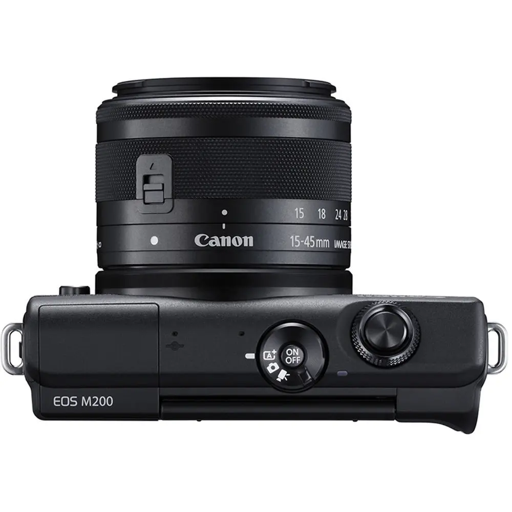 4. Canon EOS M200 kit (15-45) Black Camera