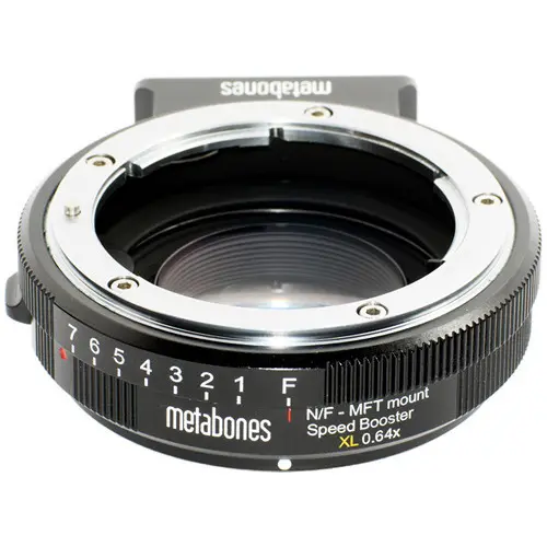 2. Metabones Speed Booster XL 0.64x Nikon G to M4/3