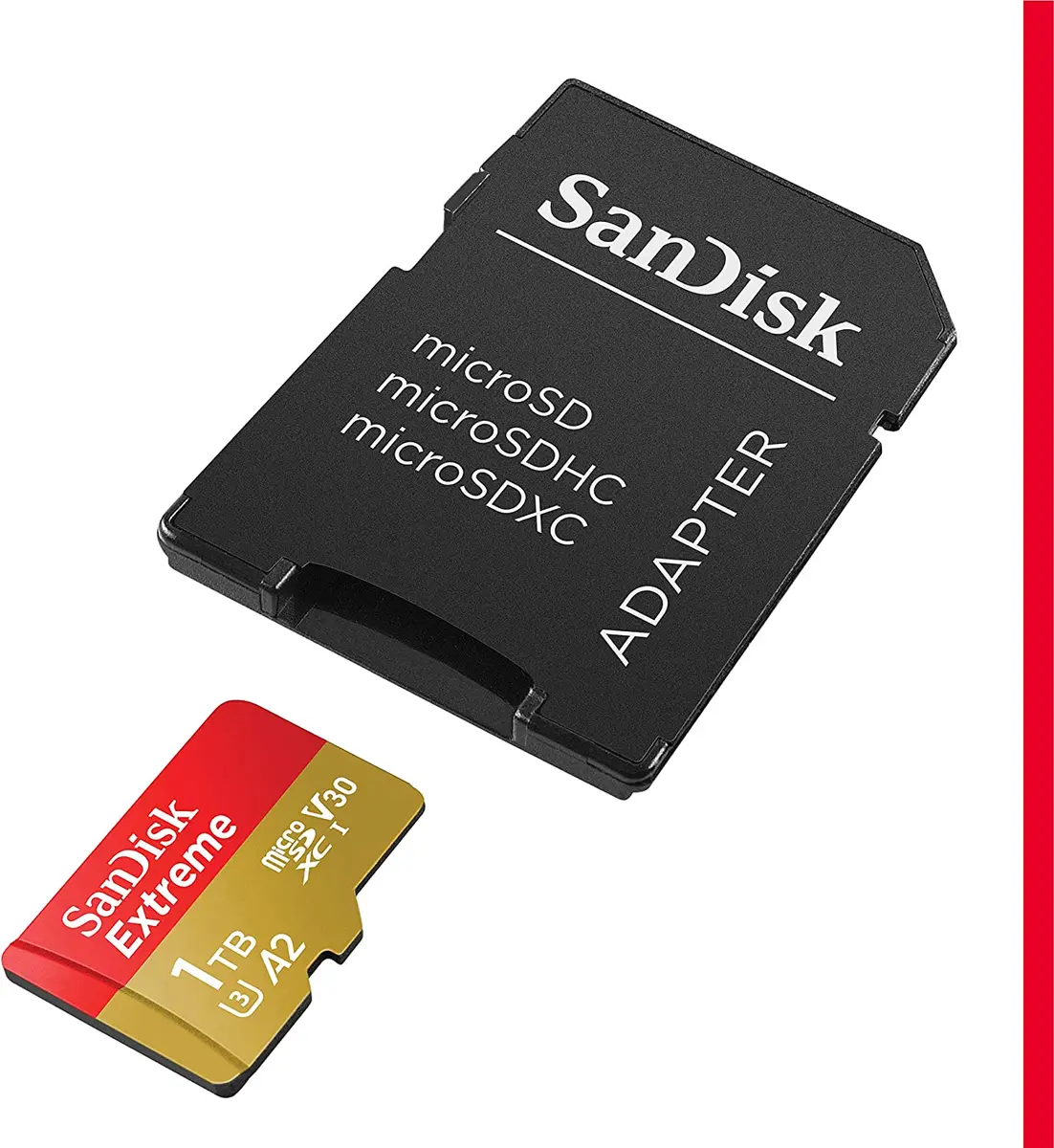 1. Sandisk Extreme A2 1TB (U3) V30 160mbs MicroSD