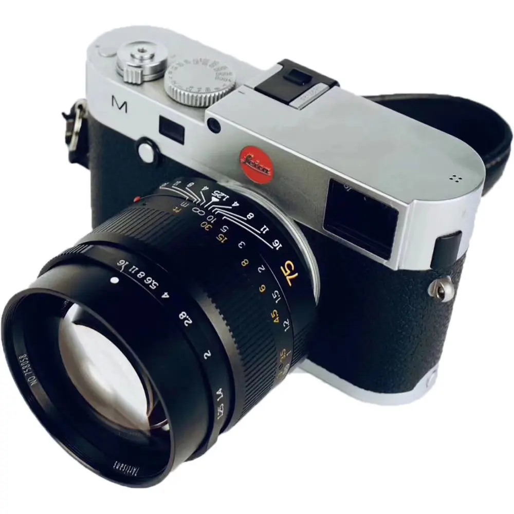 7. 7Artisans 75mm F1.25 (Leica M) Black (A113B) Lens
