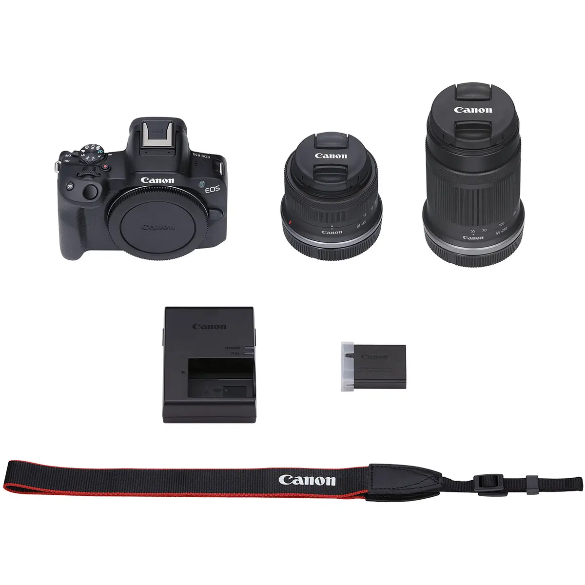 8. Canon EOS R50 kit(18-45)(55-210)Blk (with adapter)