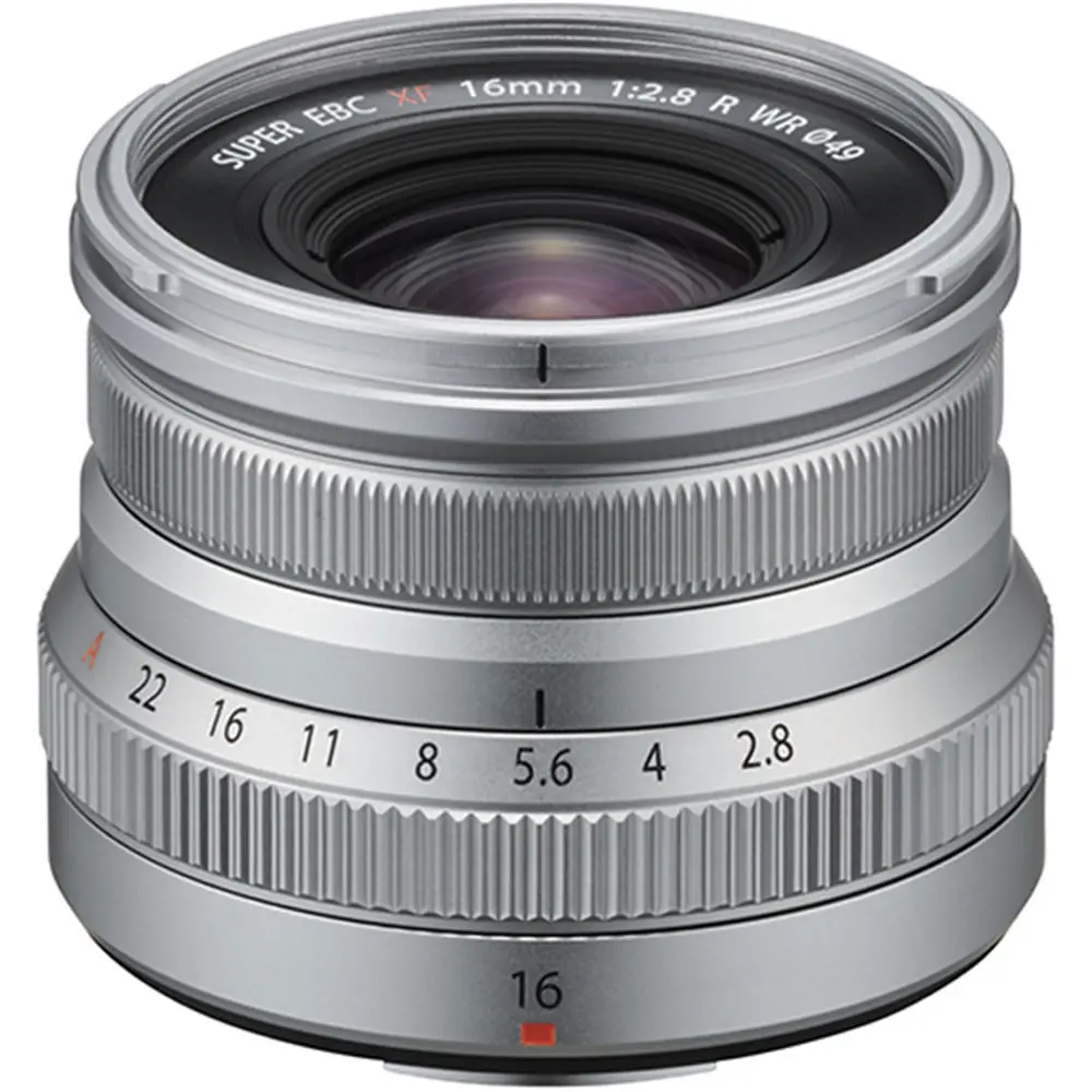 Main Image FUJINON XF 16mm F2.8 R WR Silver Lens