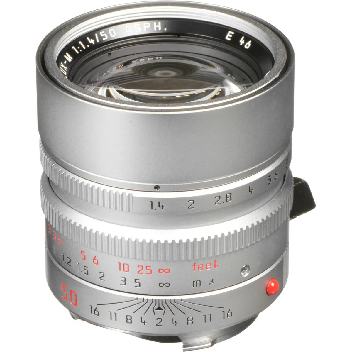 1. LEICA SUMMILUX-M 50 mm f/1.4 ASPH Silver Lens