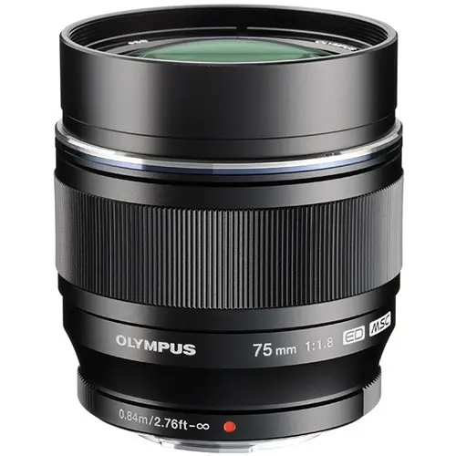 1. Olympus M.ZUIKO DIGITAL ED 75mm F1.8 (Black) Lens