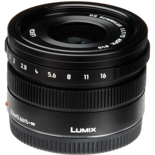 2. Panasonic LEICA DG SUMMILUX 15mm/F1.7 ASPH (Black) Lens