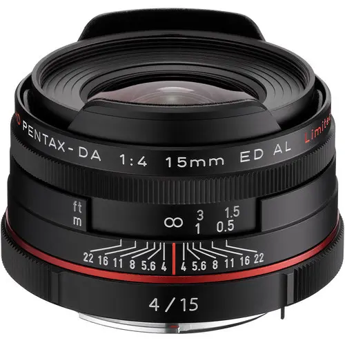 1. Pentax SMC PENTAX-DA 15mm F4 ED AL Limted Lens