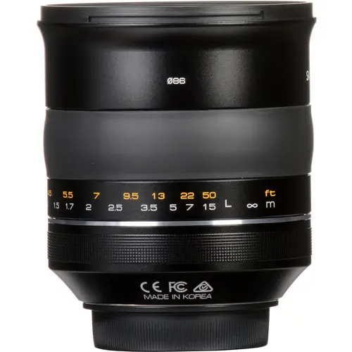 8. Samyang Premium MF XP 85mm f/1.2 (Canon) Lens