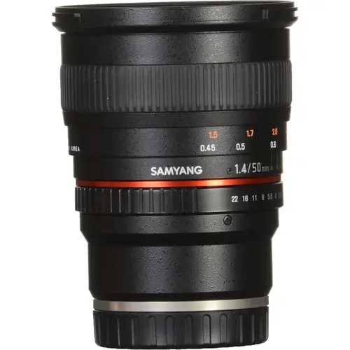7. Samyang 50 mm f/1.4 AS UMC (Sony E) Lens