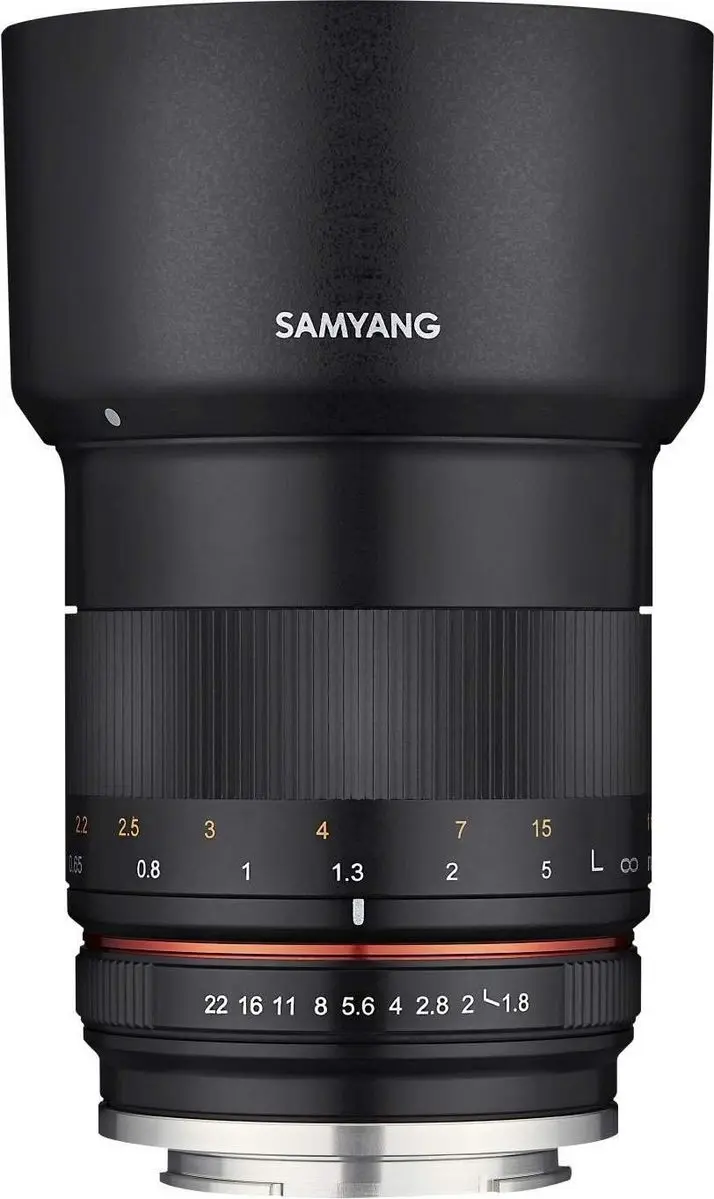 1. Samyang 85mm f/1.8 ED UMC CS (Canon M) Lens