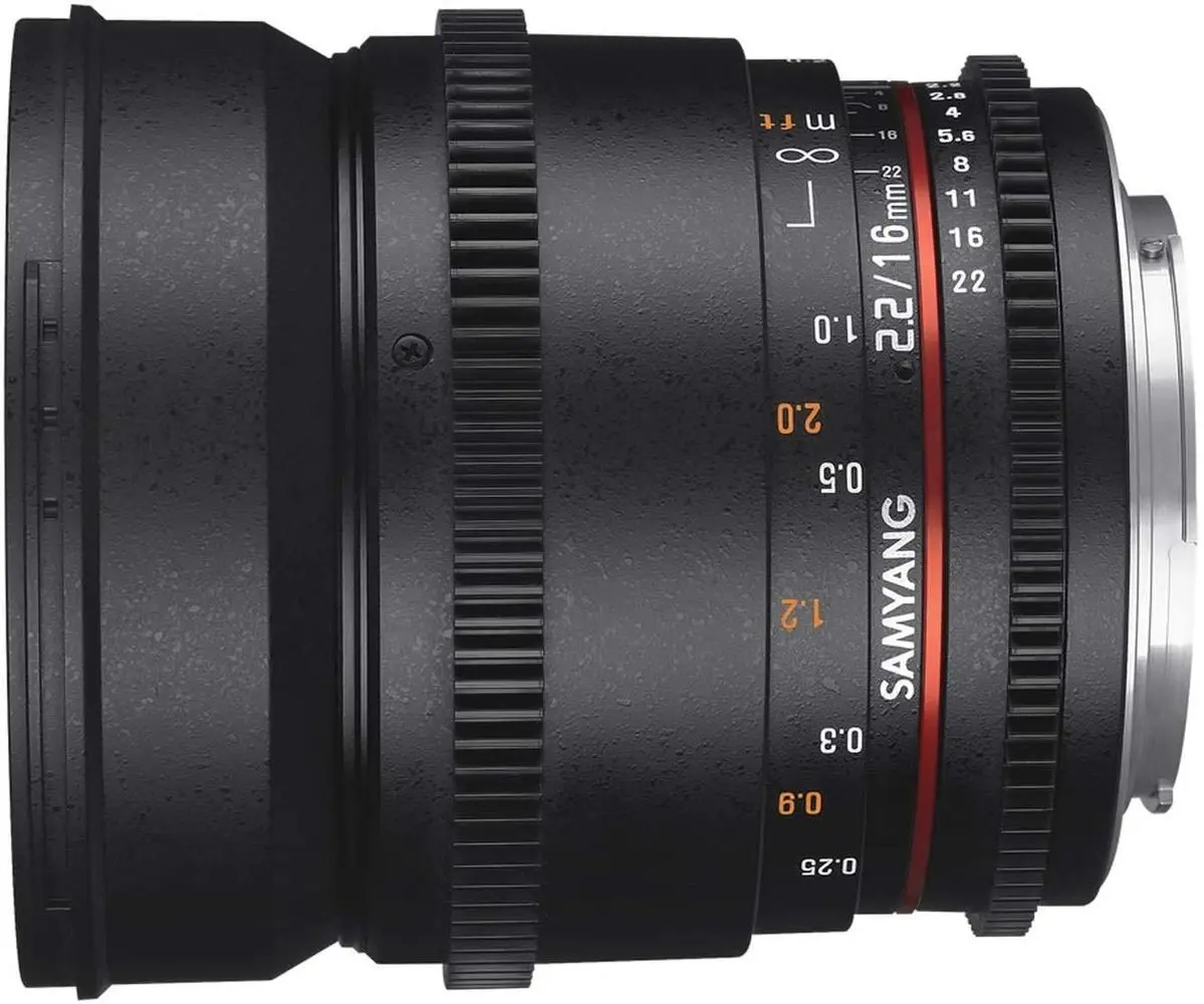 3. Samyang 16mm T2.2 ED AS UMC CS II VDSLR (Canon) Lens