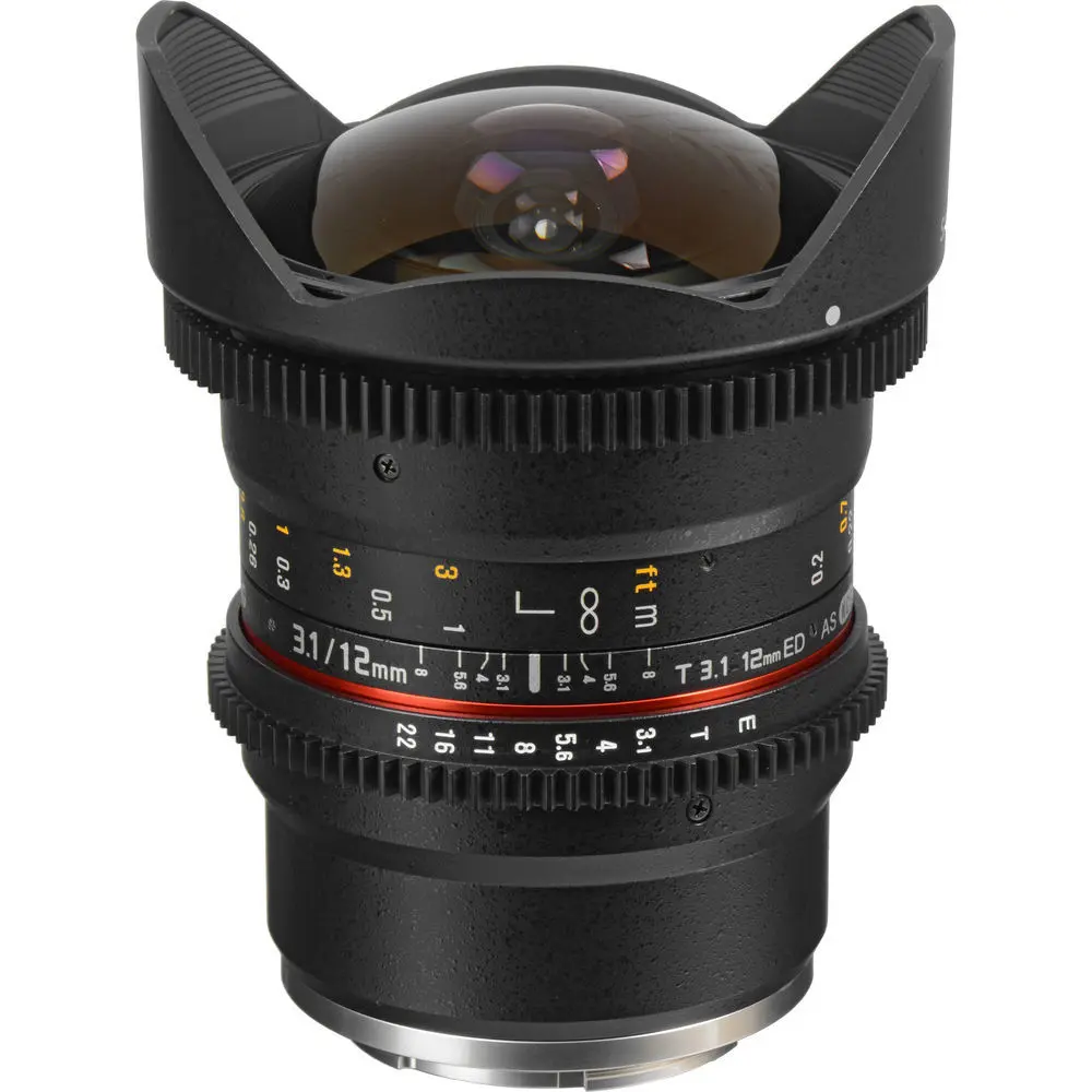 1. Samyang 12mm T3.1 VDSLR ED AS NCS Fisheye (Sony A) Lens