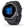 Garmin Venu 2 Silver bezel w/blue case/ silicone thumbnail