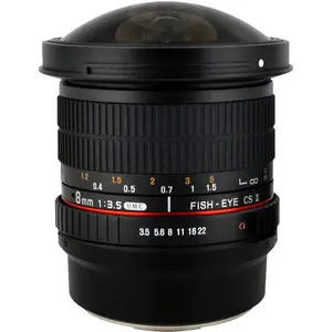 Samyang 8mm f/3.5 Fish-eye CS II w/hood (Sony E) Lens