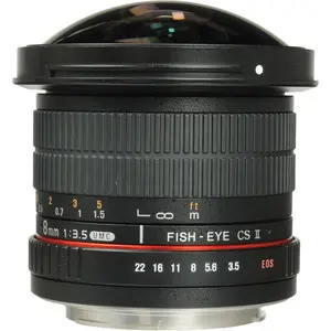 Samyang 8mm f/3.5 Fish-eye CS Lens for Canon + Hood