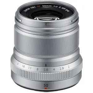 Fujifilm FUJINON XF 50mm F2 R WR Silver Lens
