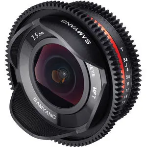 Samyang 7.5mm T3.8 Cine UMC Fish-eye Black (M4/3) Lens