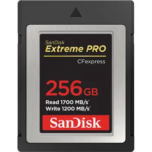 Sandisk 256GB Extreme Pro CFexpress Type B 1700M/sSandisk 256GB Extreme Pro CFexpress Type B 1700M/s