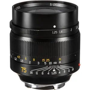 7Artisans 75mm F1.25 (Leica M) Black (A113B) Lens