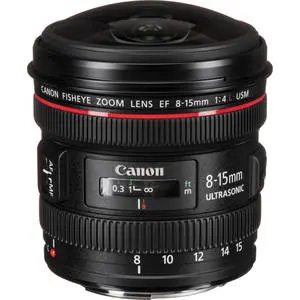 Canon EF 8-15mm f/4L Fisheye USM Ultra-Wide Zoom Lens