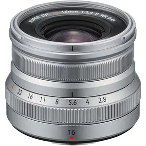 FUJINON XF 16mm F2.8 R WR Silver Lens