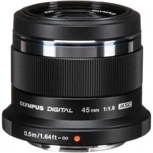 Olympus M.ZUIKO DIGITAL ED 45mm f/1.8 (Black) Lens