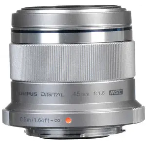 2. Olympus M.ZUIKO ED 45mm f/1.8 (Silver) Lens thumbnail