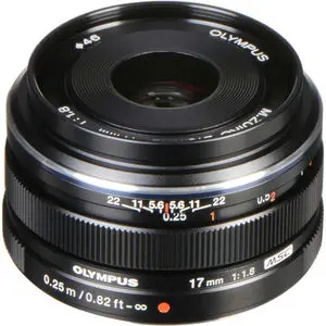 Olympus M.ZUIKO DIGITAL ED 17mm f1.8 (Black) Lens