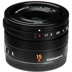 1. Panasonic LEICA DG SUMMILUX 15mm/F1.7 ASPH (Black) Lens thumbnail
